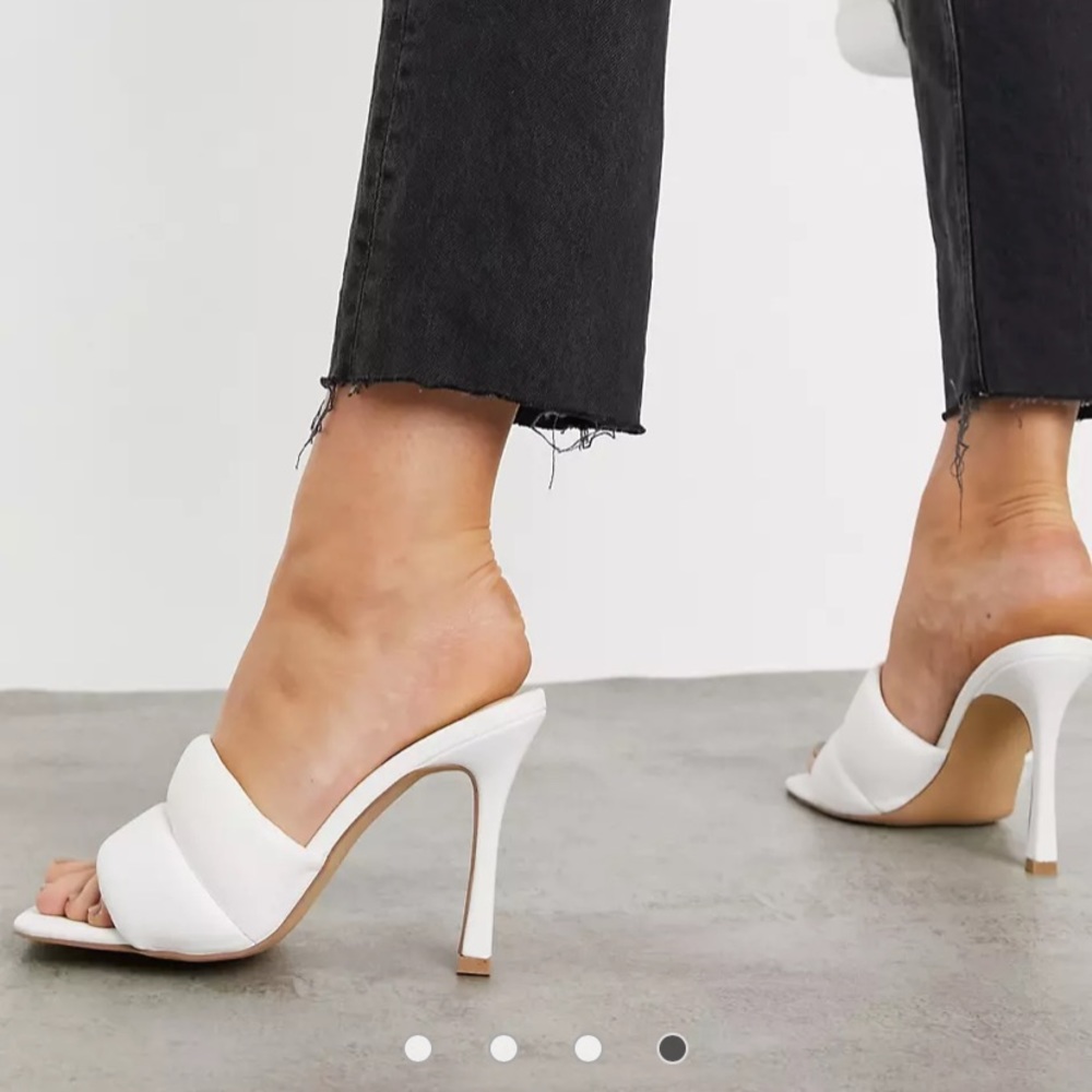 London Rebel Super Padded Stiletto Heeled Mules - Picture 10 of 10